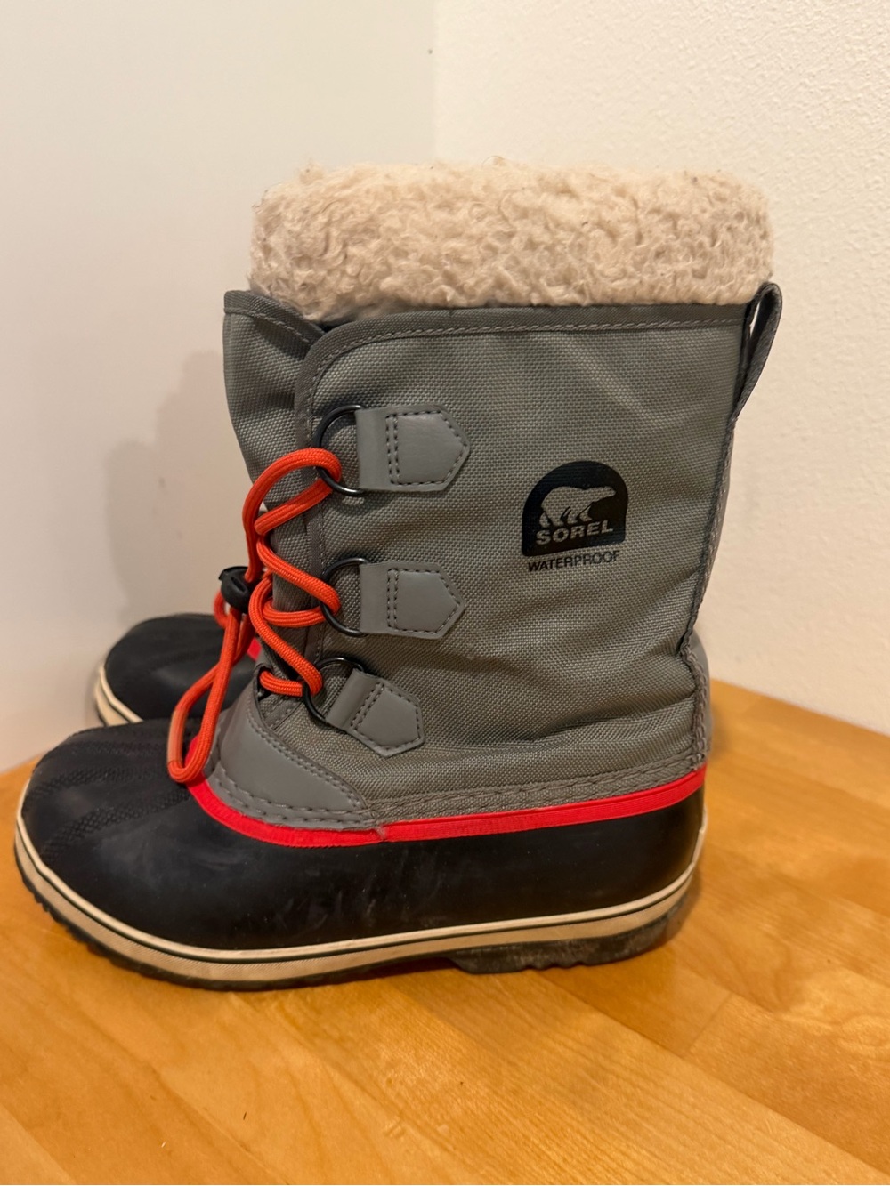 Sorel Kids Waterproof Grey & Black Winter Boots